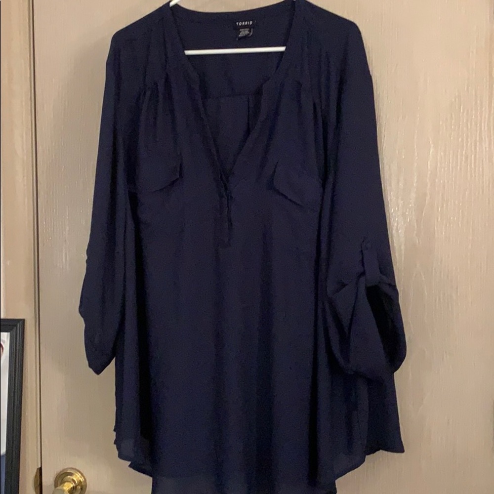 Navy blue blouse